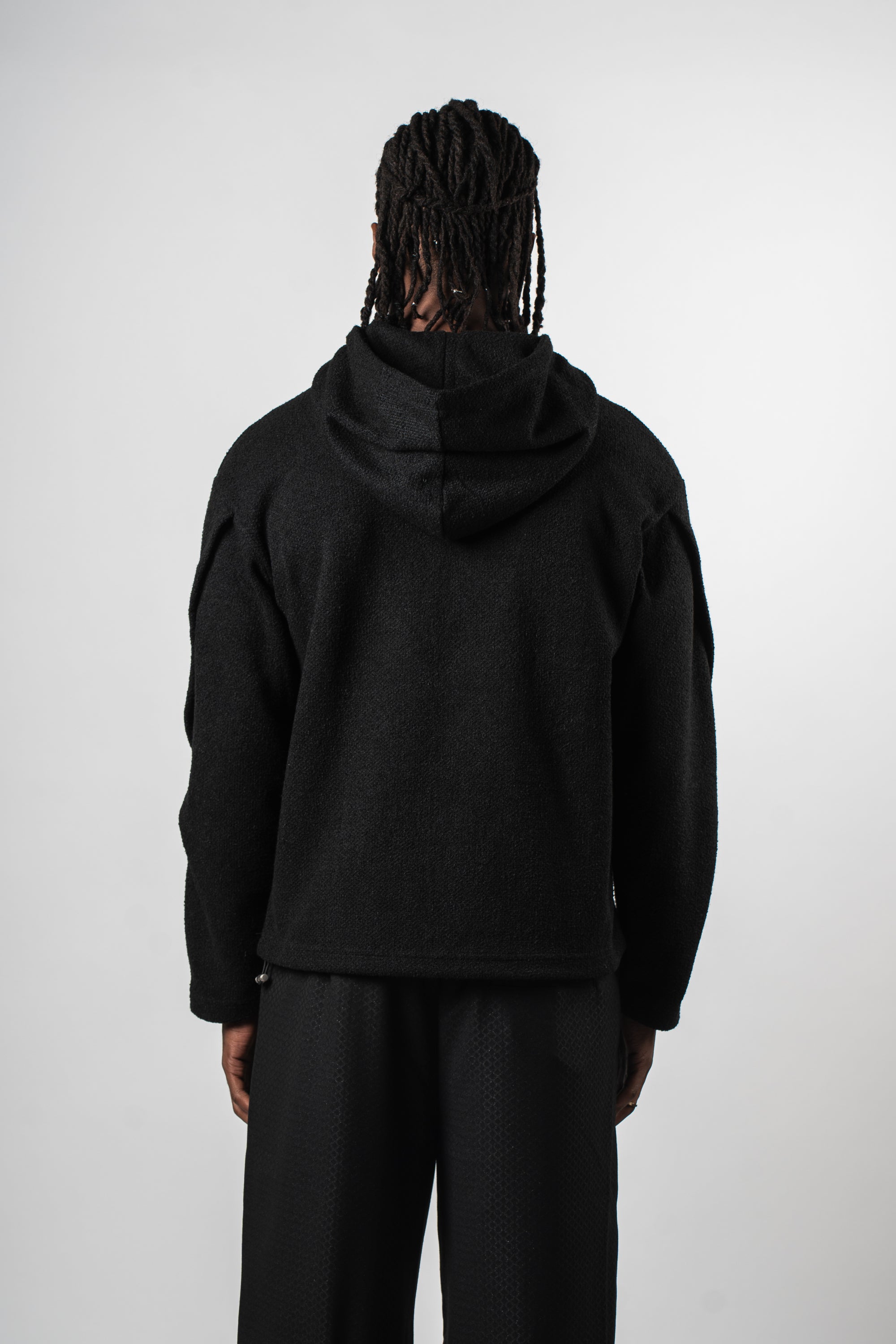 Scimitar Woven Hoodie Black