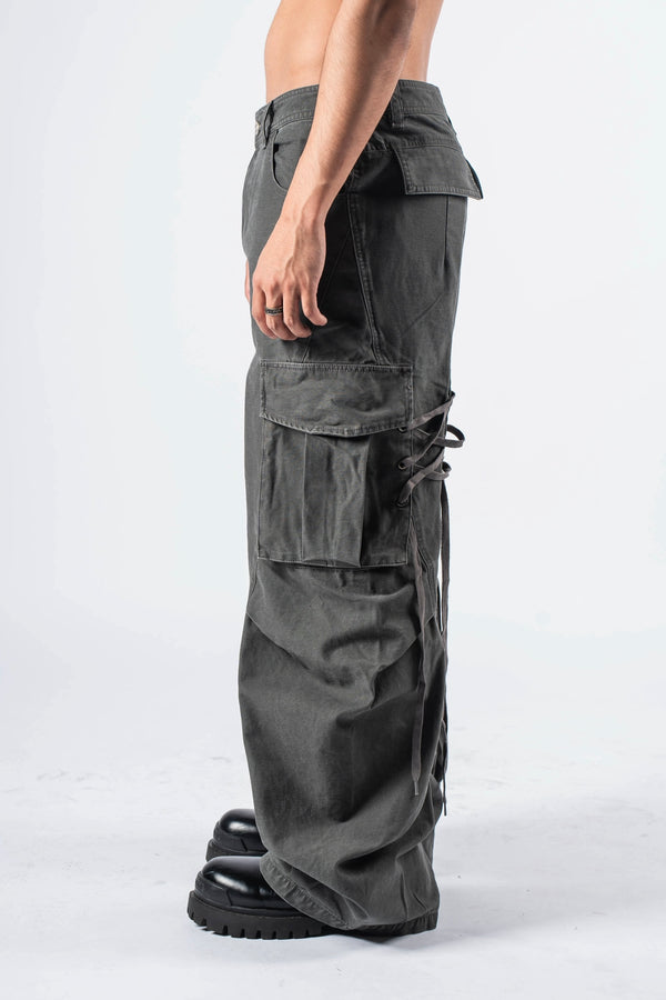 Lace-Back Cargos Grey