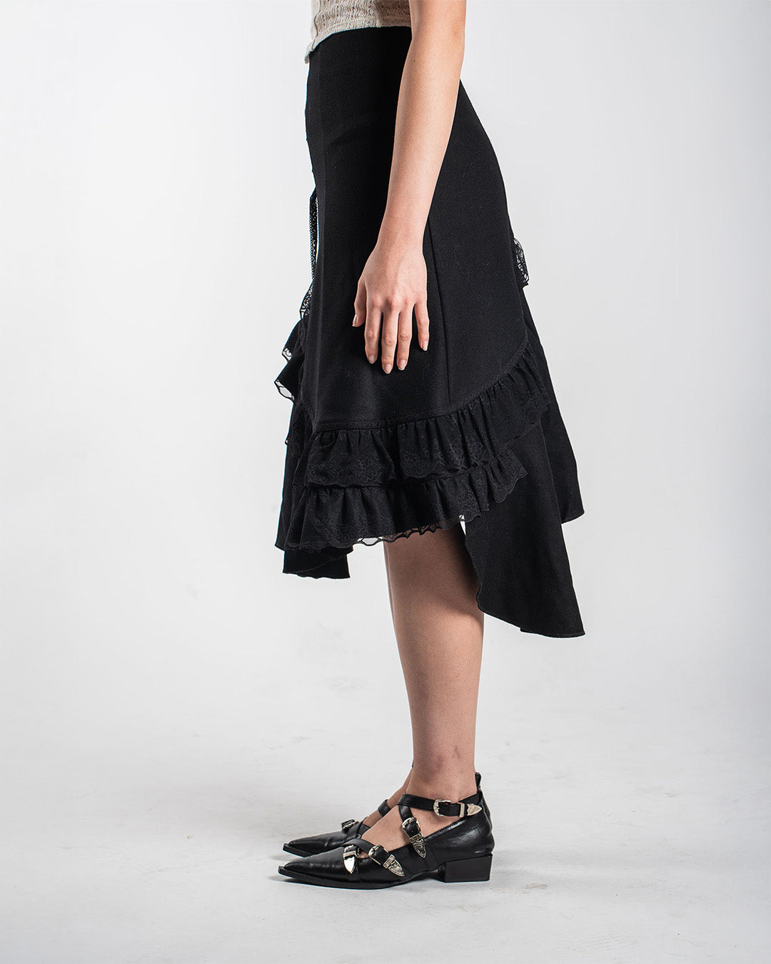 Pleated Lace Skirt