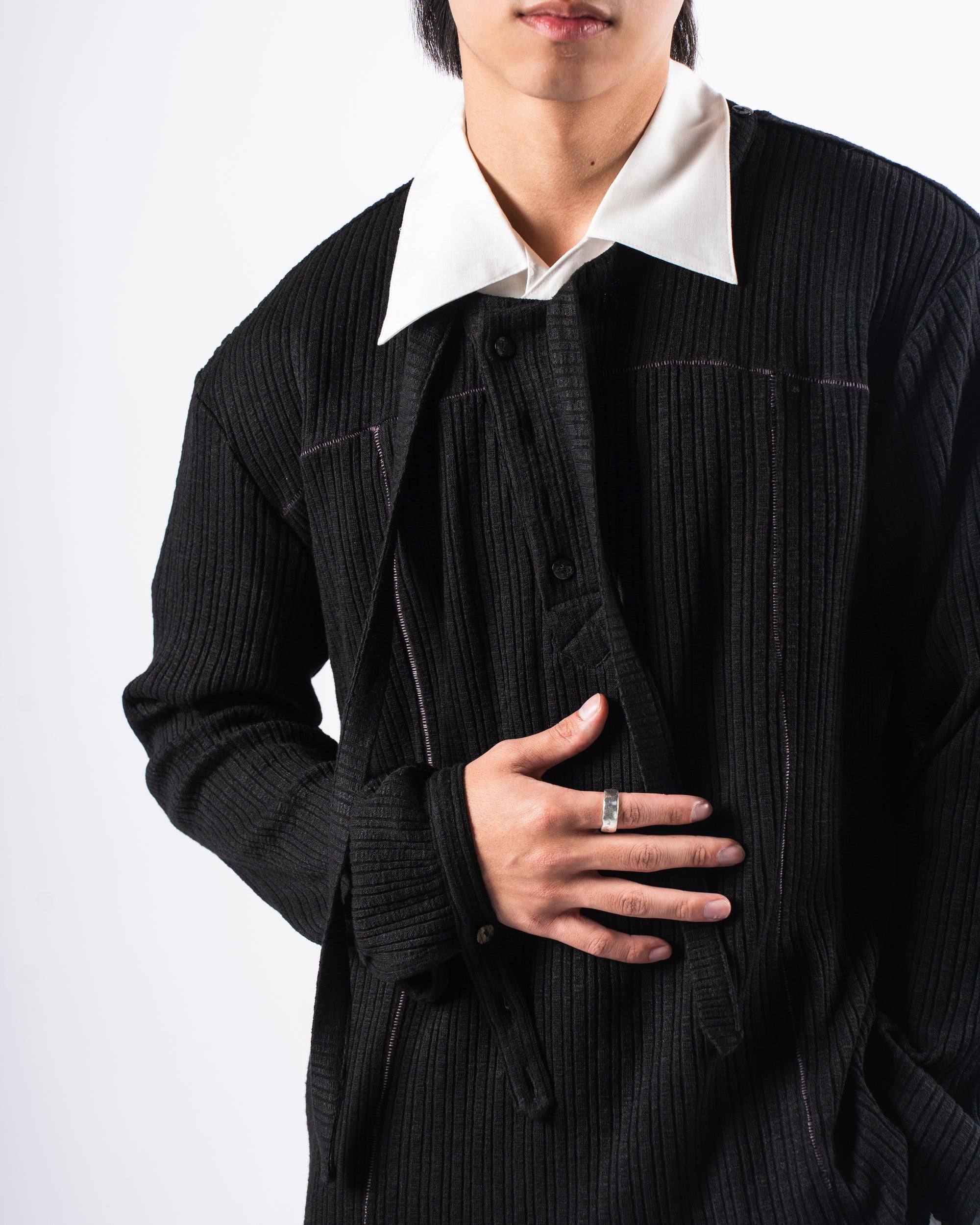 Ribbon Collar Sweater