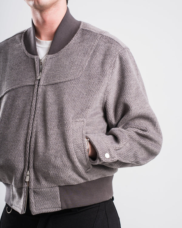 Netted Wool Bomber