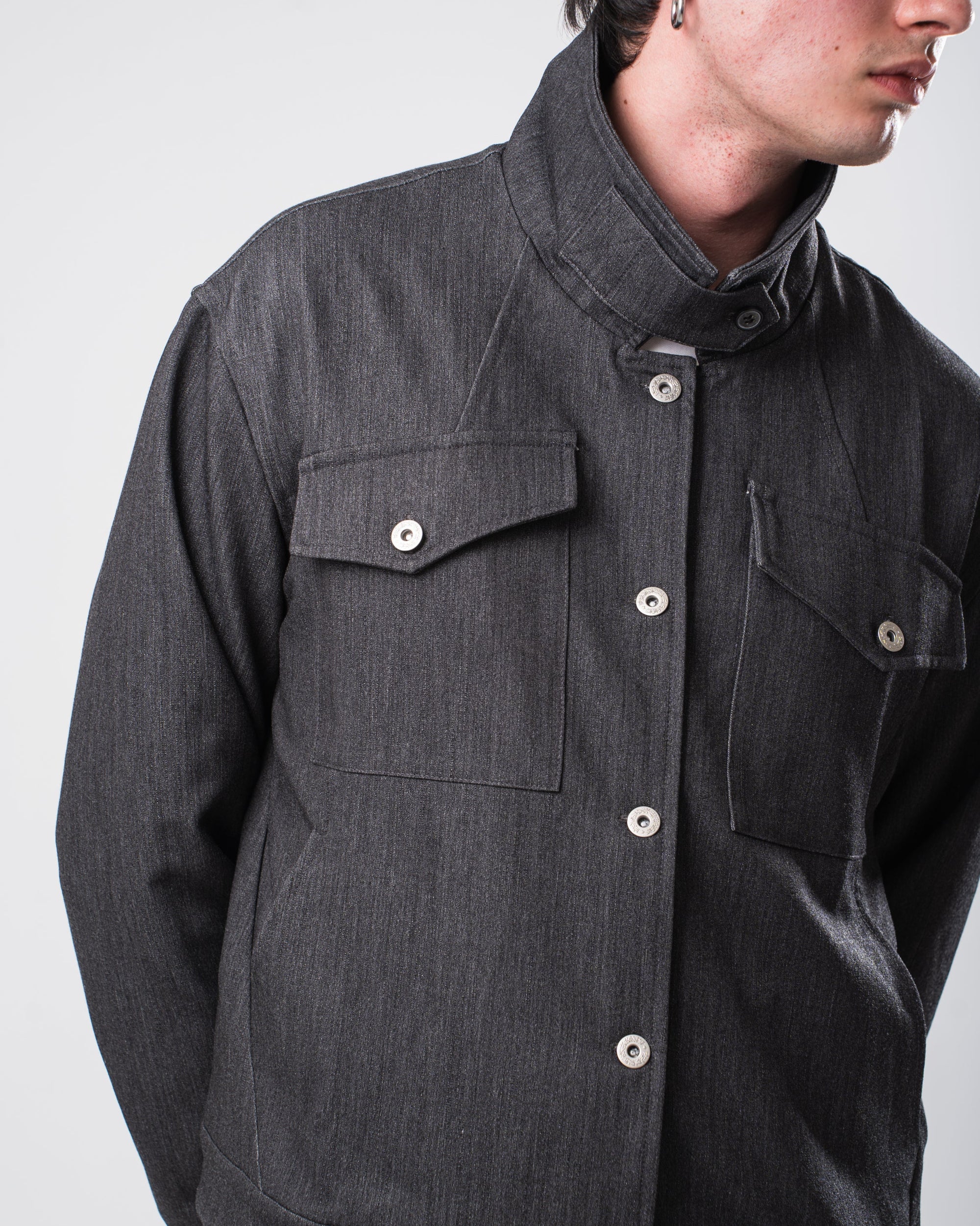 Stand Collar Trucker Jacket