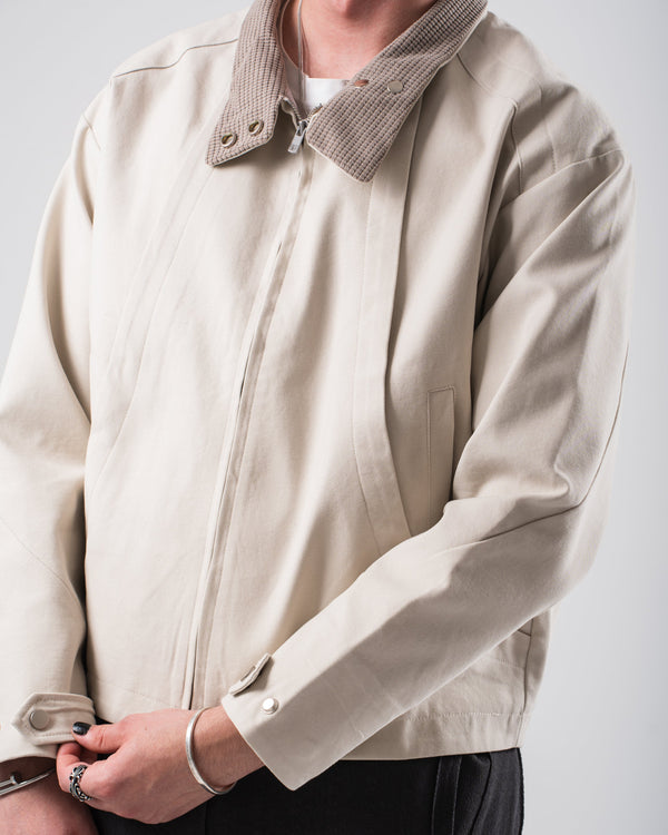 Canvas Motor Jacket Beige