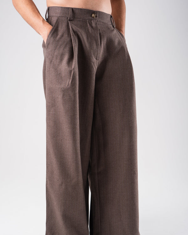 Walnut Pleated Trousers