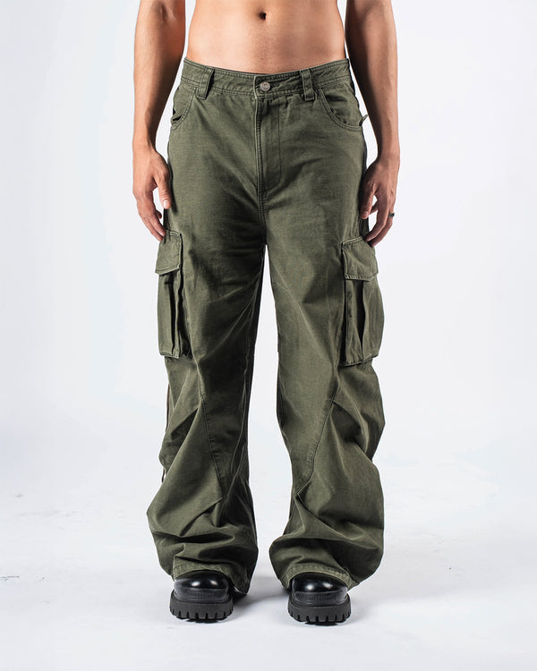 Lace-Back Cargos Khaki