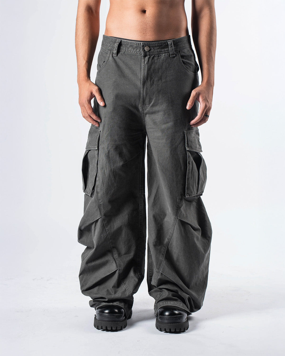 Lace-Back Cargos Grey