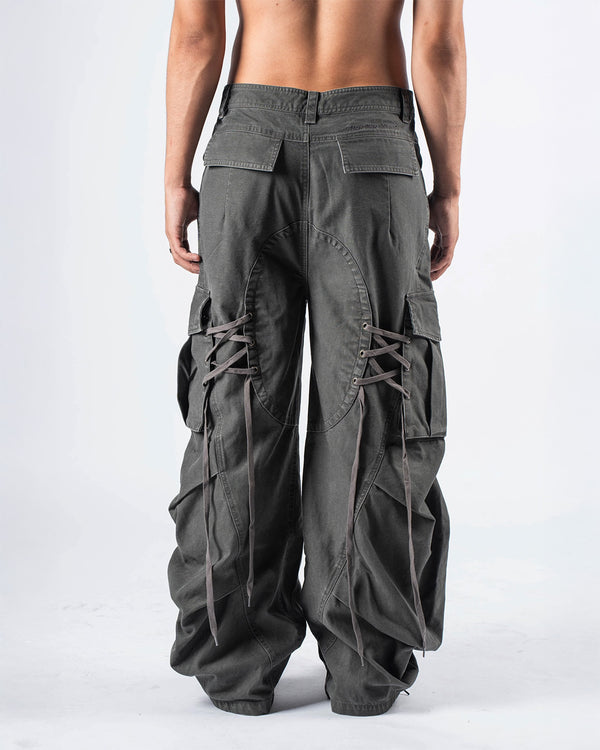 Lace-Back Cargos Grey