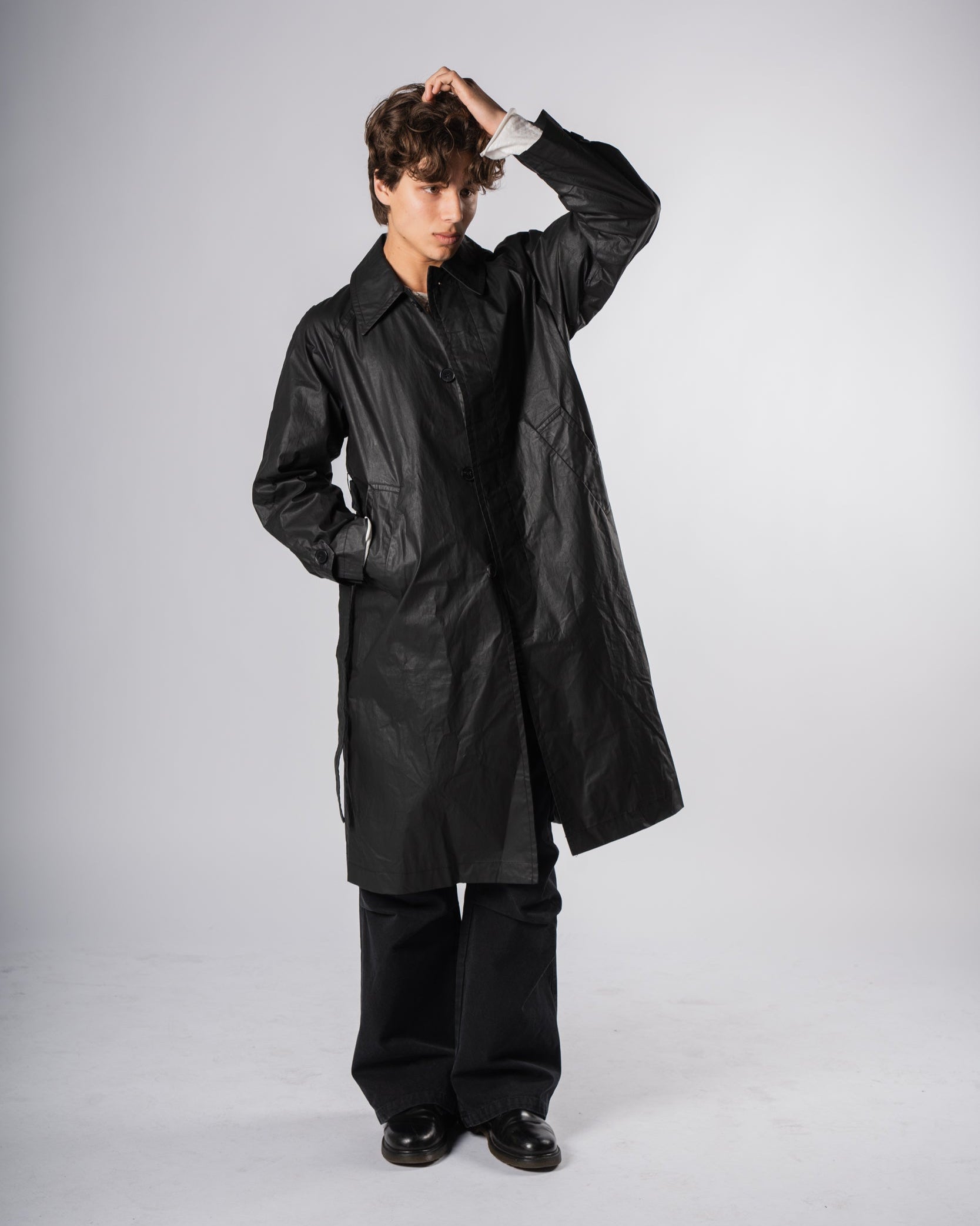 Waxed Trench Coat