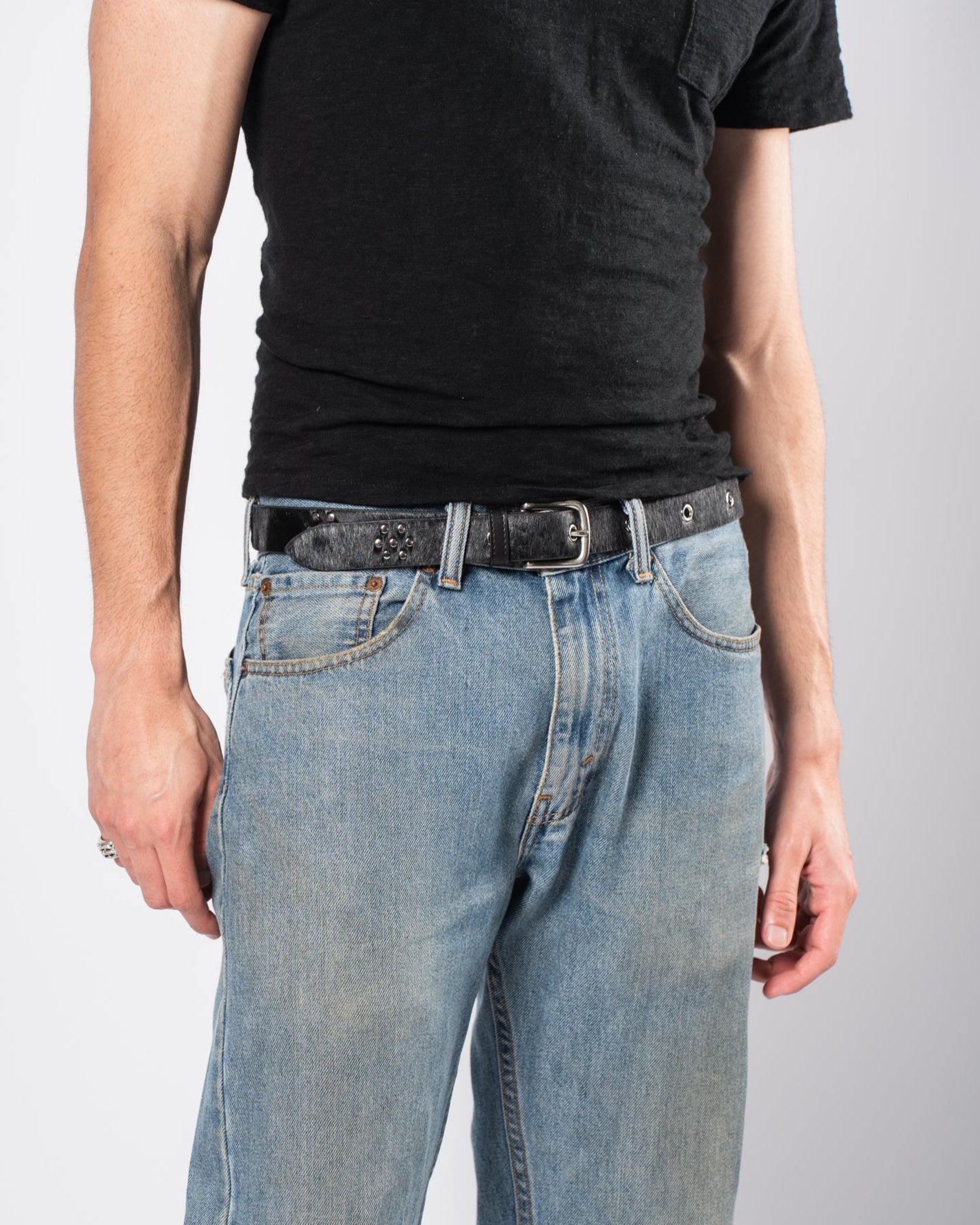 Studded Leather Belt