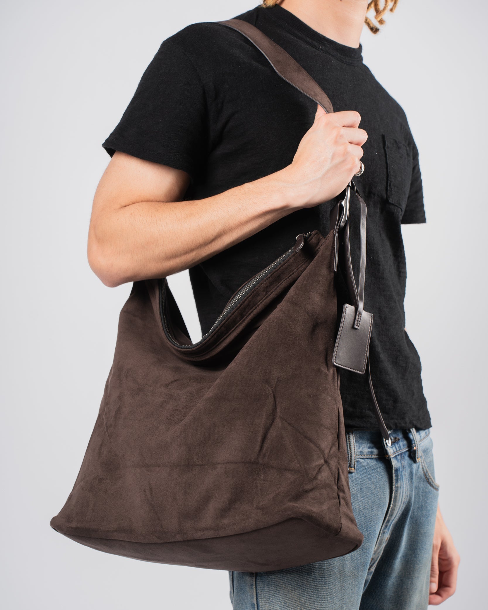 Suede Hobo Bag