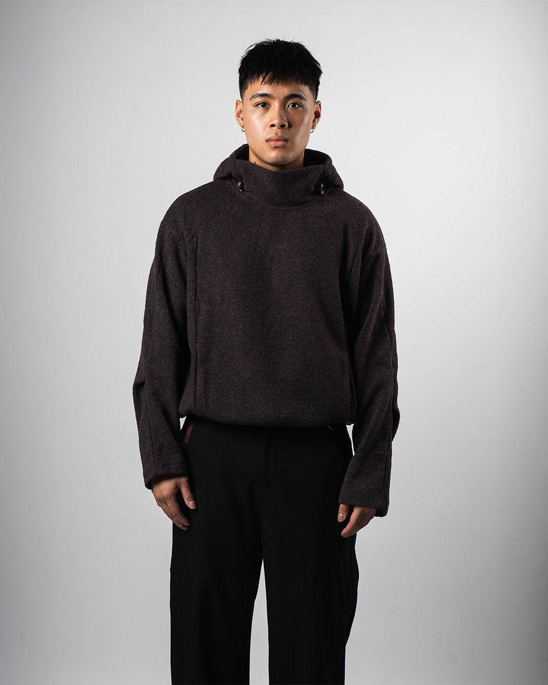 Scimitar Woven Hoodie Maroon