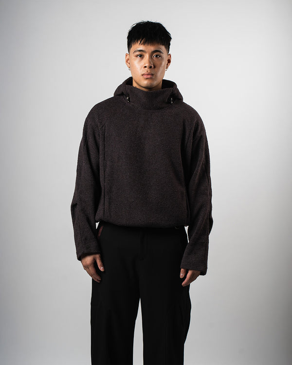 Scimitar Woven Hoodie Maroon