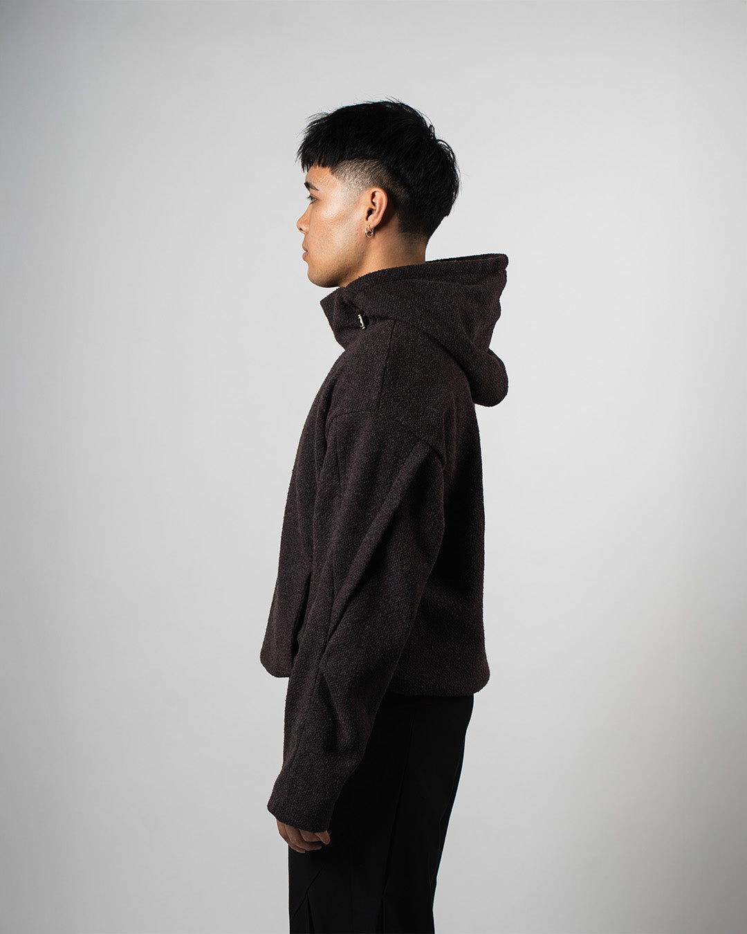 Scimitar Woven Hoodie Maroon