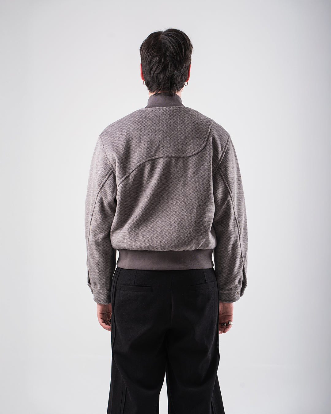 Netted Wool Bomber