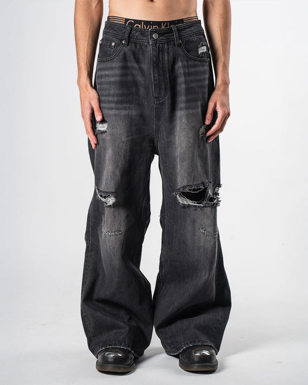 Distressed Jeans Black
