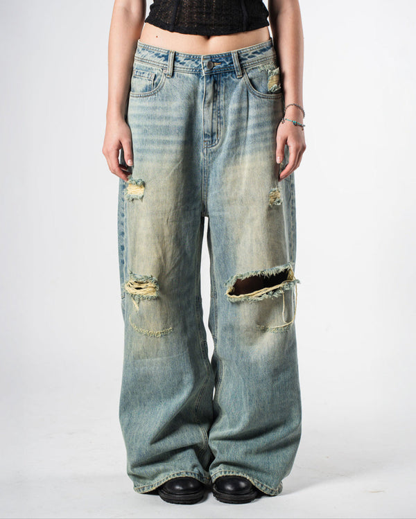 Distressed Jeans Blue