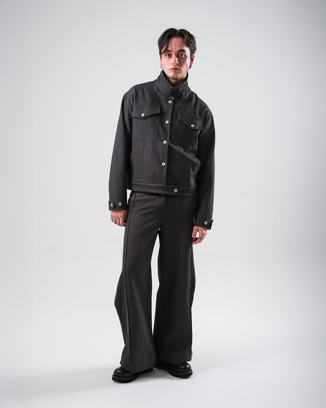 Stand Collar Trucker Jacket