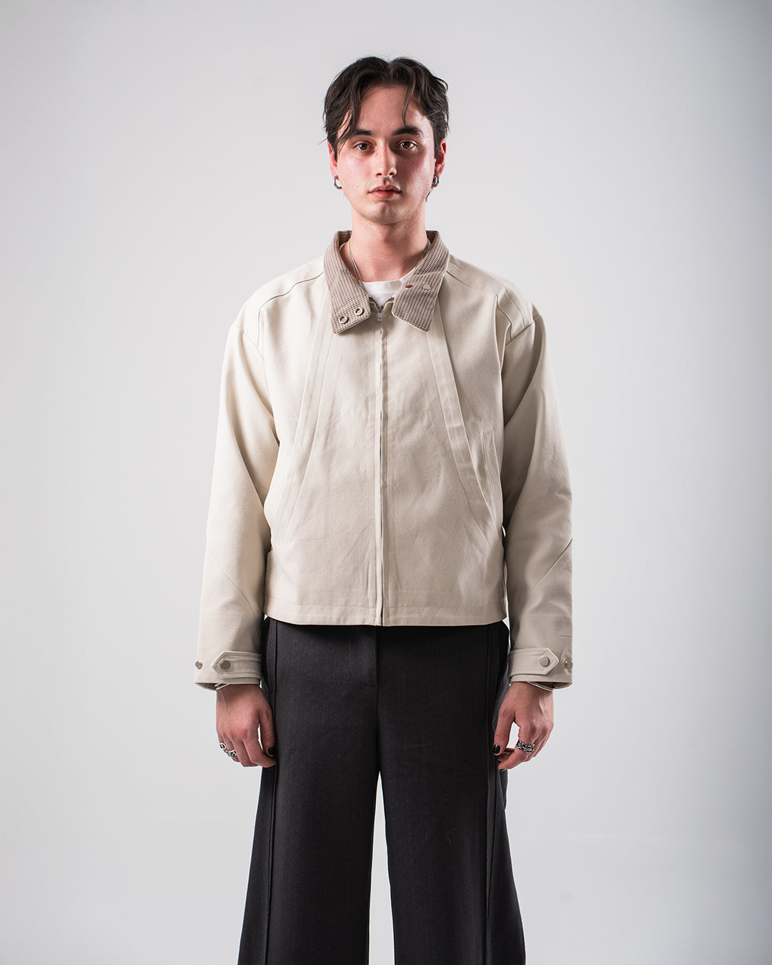 Canvas Motor Jacket Beige