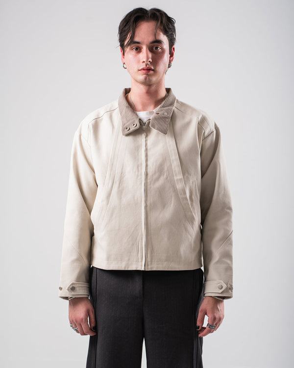 Canvas Motor Jacket Beige