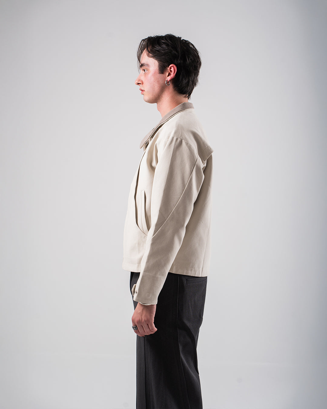 Canvas Motor Jacket Beige