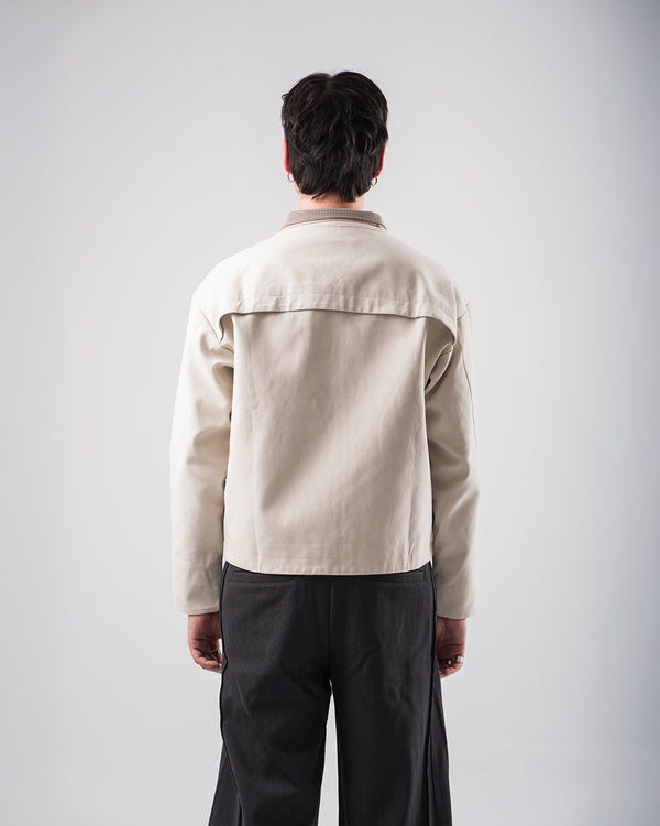 Canvas Motor Jacket Beige