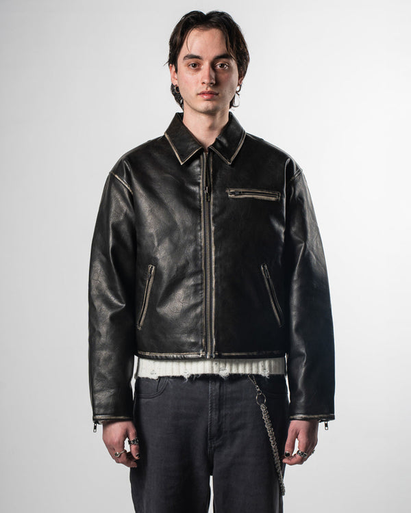 Faded Leather Jacket