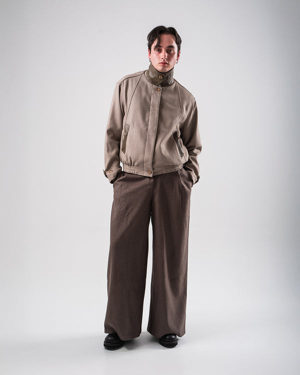 Walnut Pleated Trousers