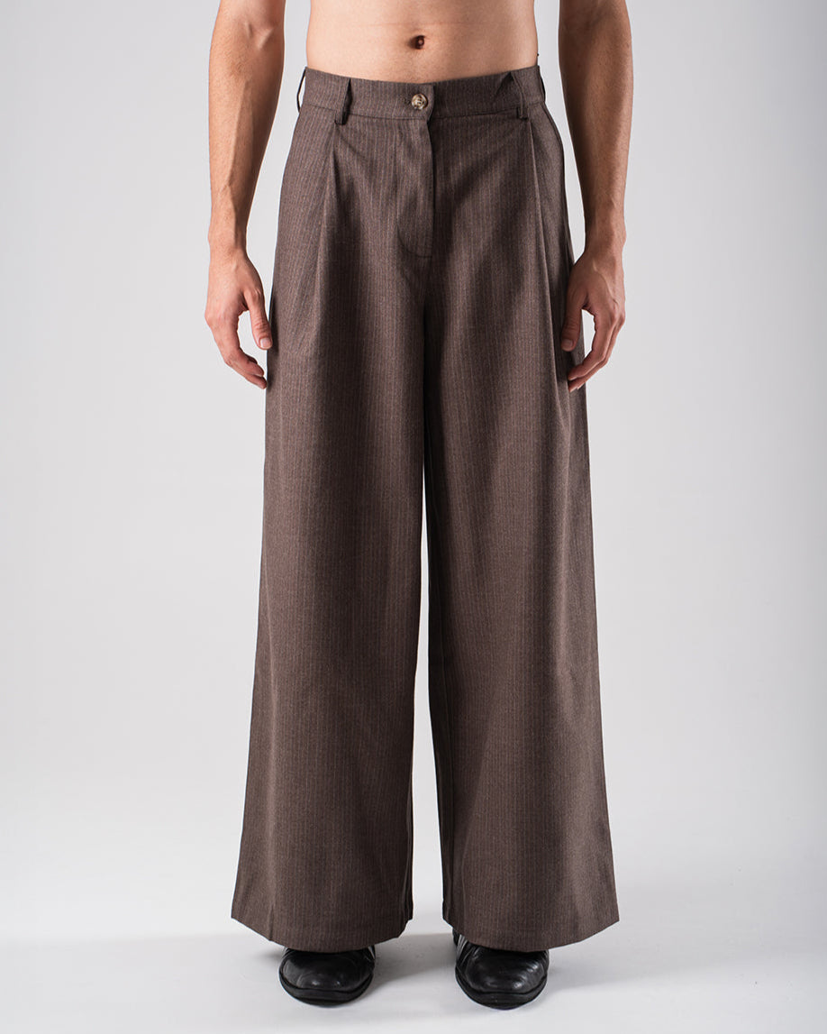 Walnut Pleated Trousers