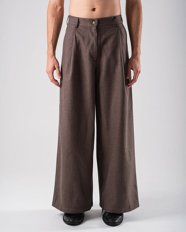 Walnut Pleated Trousers