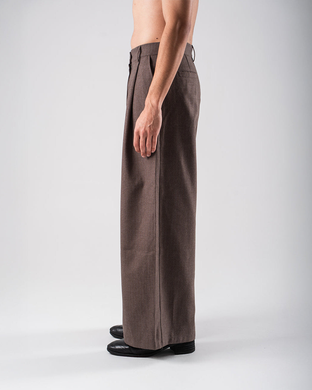 Walnut Pleated Trousers