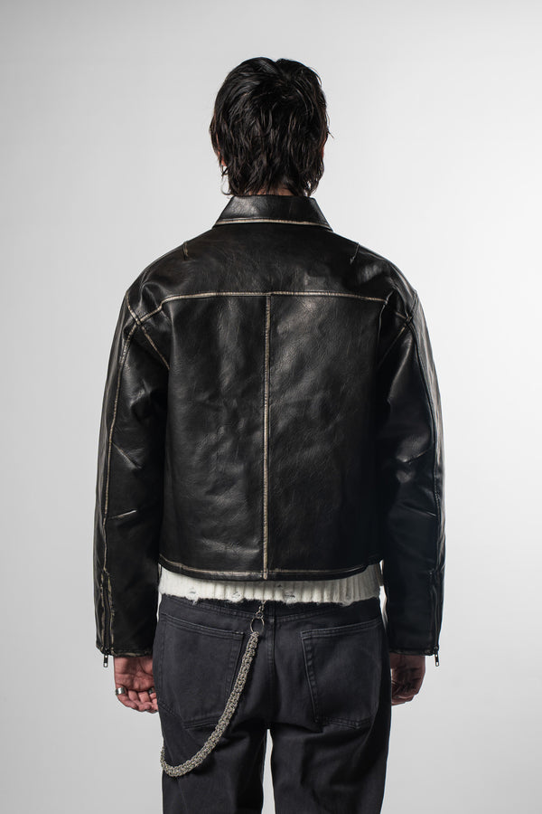 Faded Leather Jacket