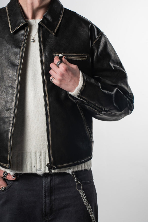 Faded Leather Jacket