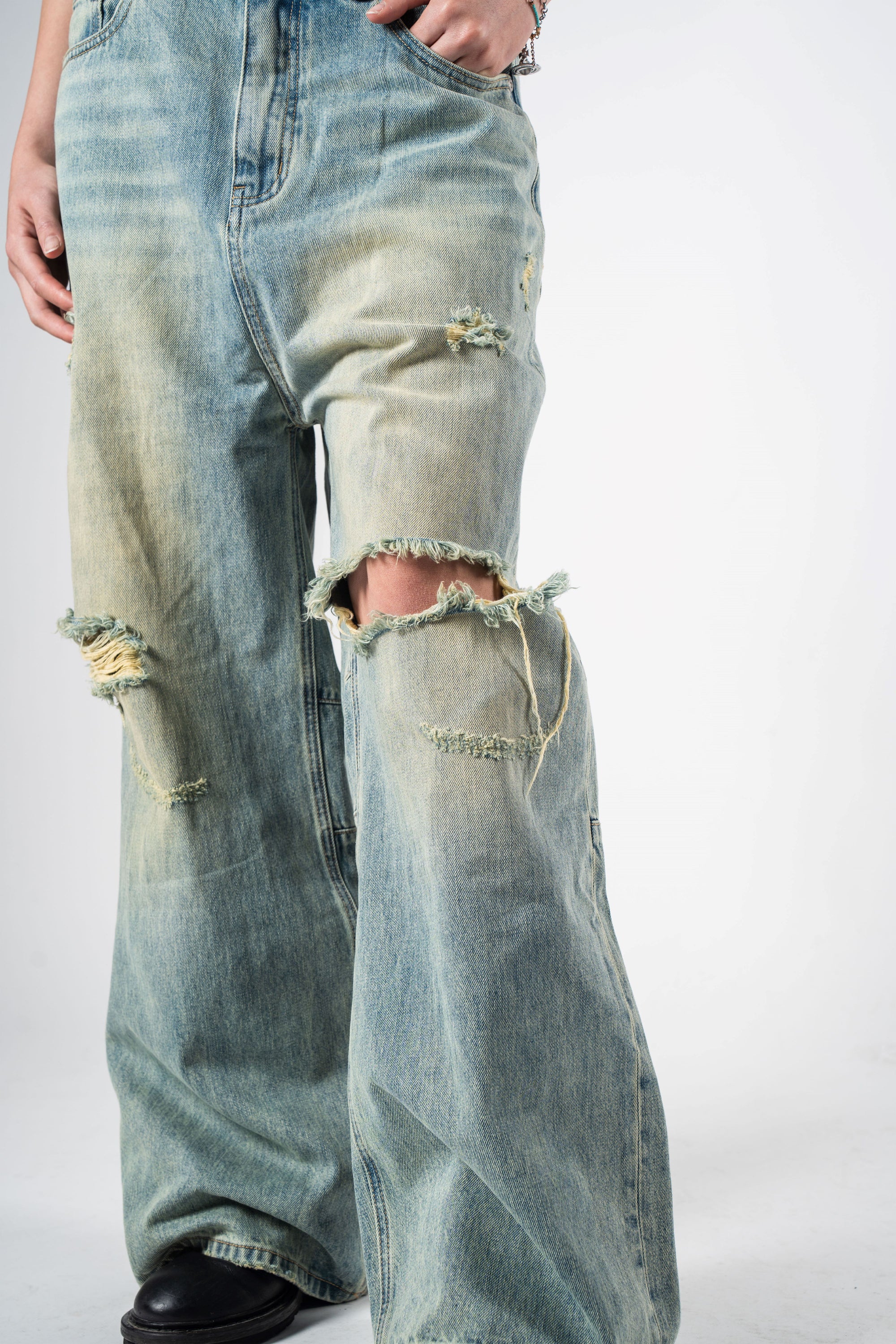 Distressed Jeans Blue