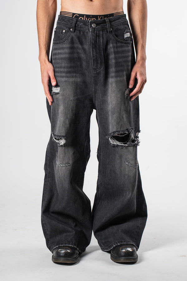 Distressed Jeans Black