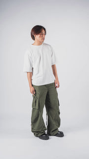 Lace-Back Cargos Khaki